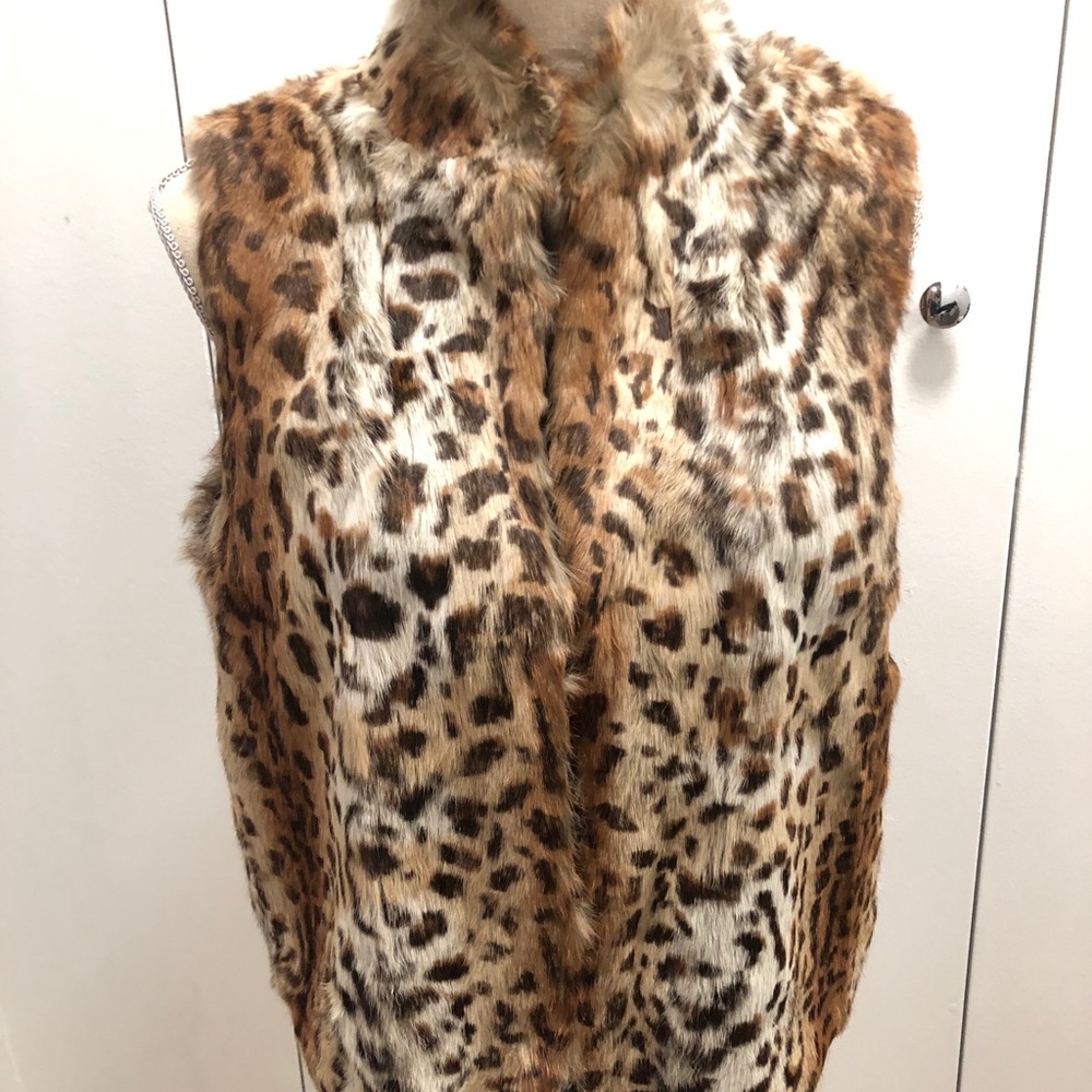 What Goes Around Comes Around leopard fur vest